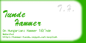 tunde hammer business card